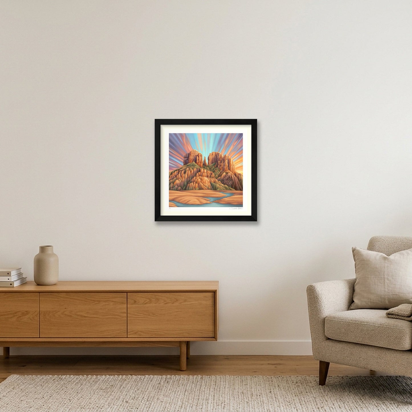 Cathedral Rock — 12×12" Black Frame