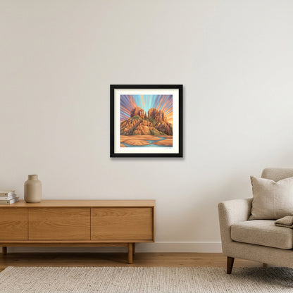 Cathedral Rock — 12×12" Black Frame