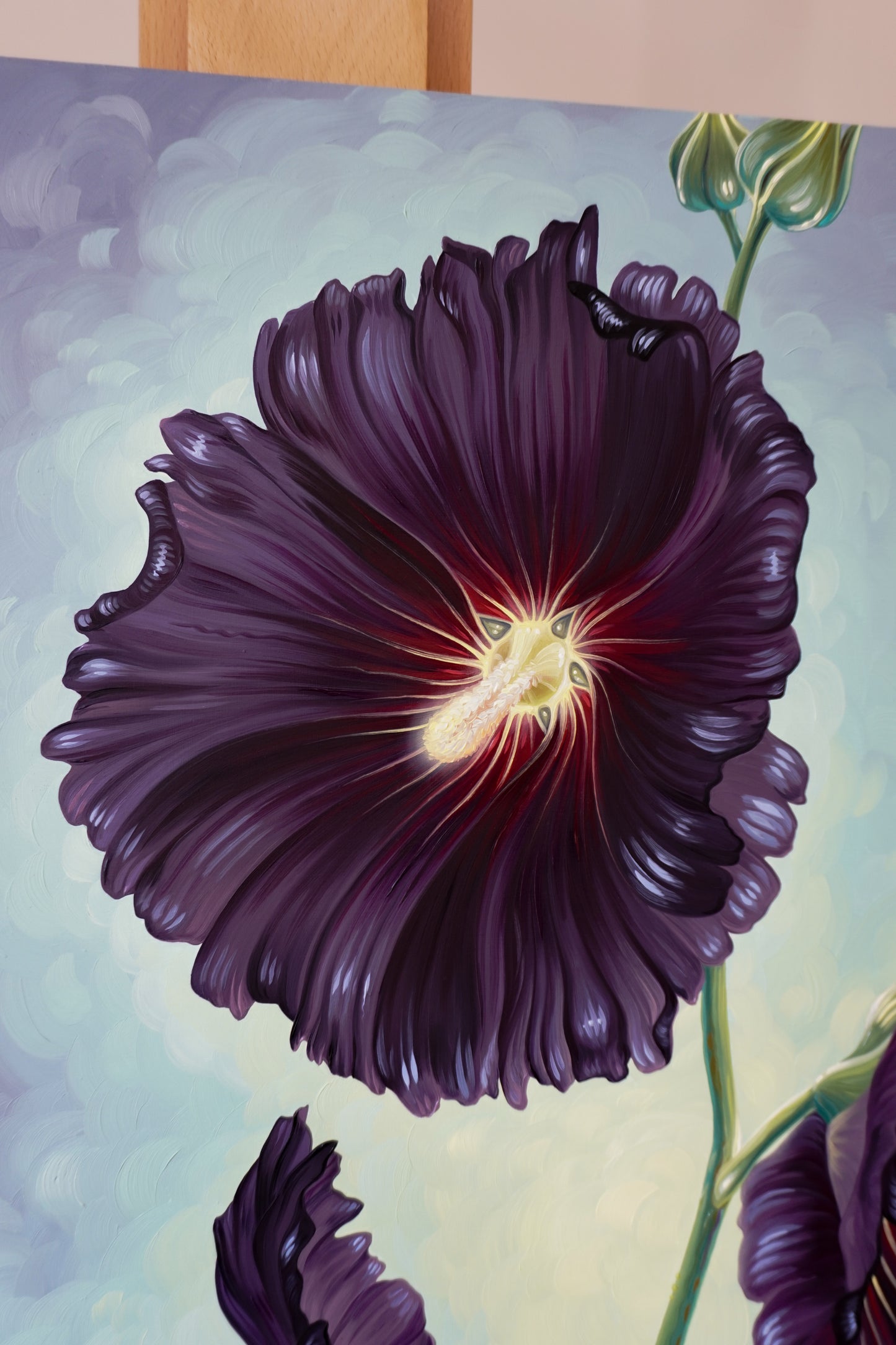 Black Hollyhocks
