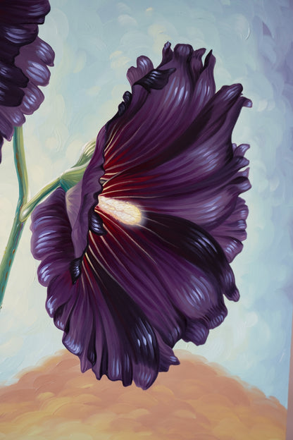 Black Hollyhocks