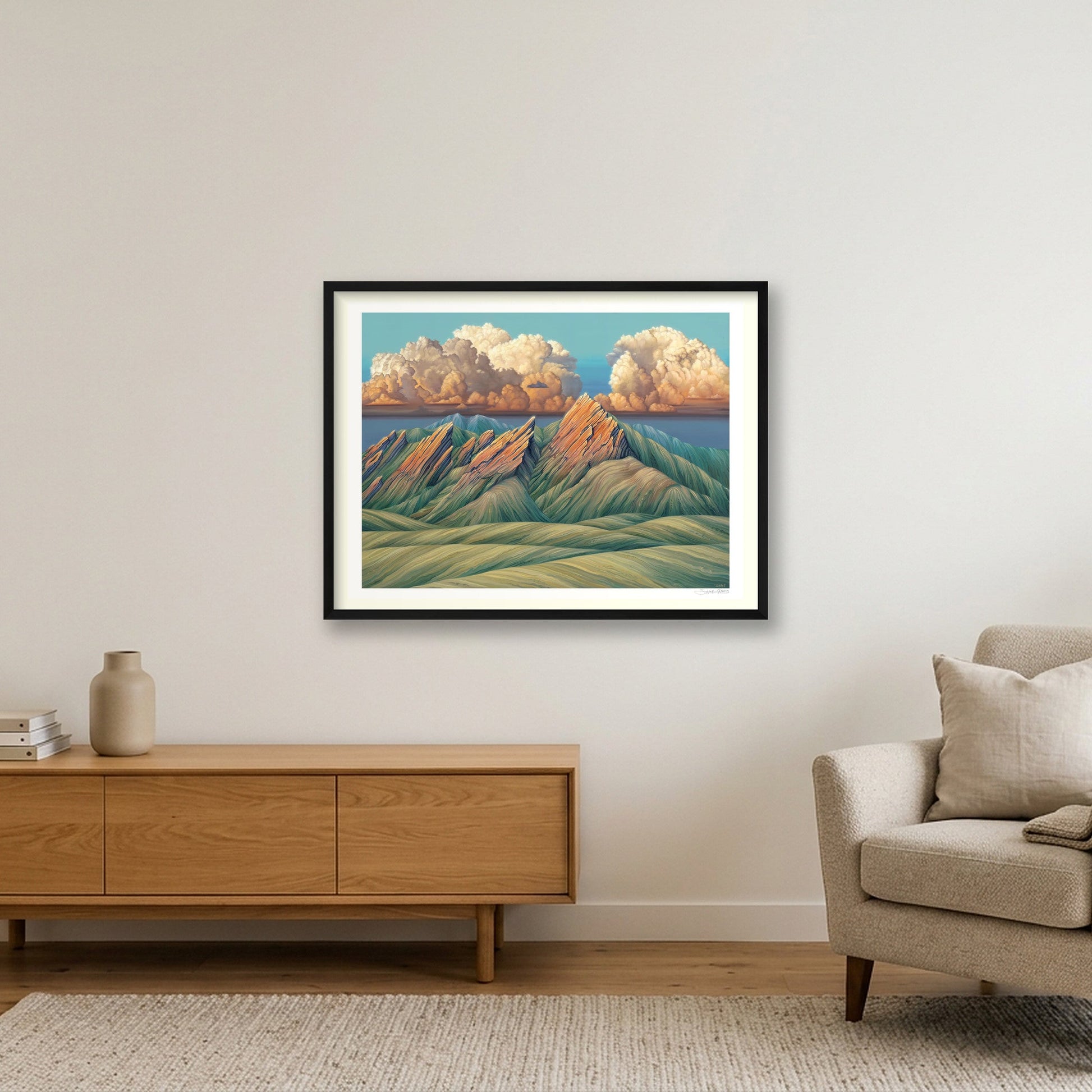 The Mountains Are Calling — 31×24" Black Frame