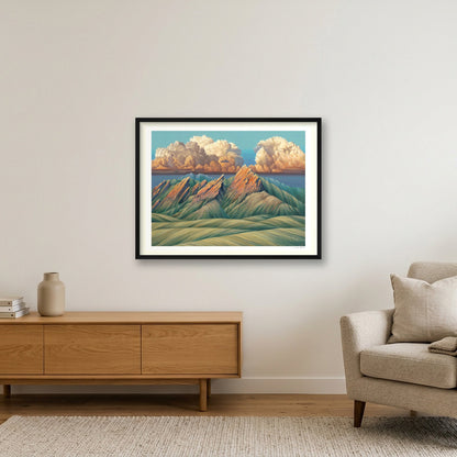 The Mountains Are Calling — 31×24" Black Frame