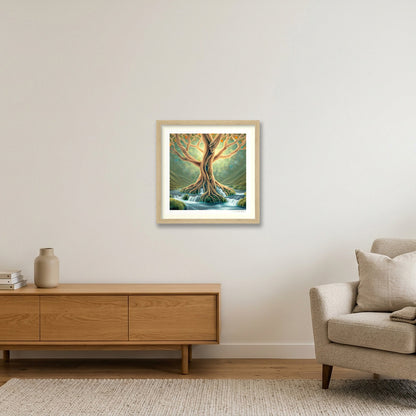Living Waters  — 12×12" Oak Frame