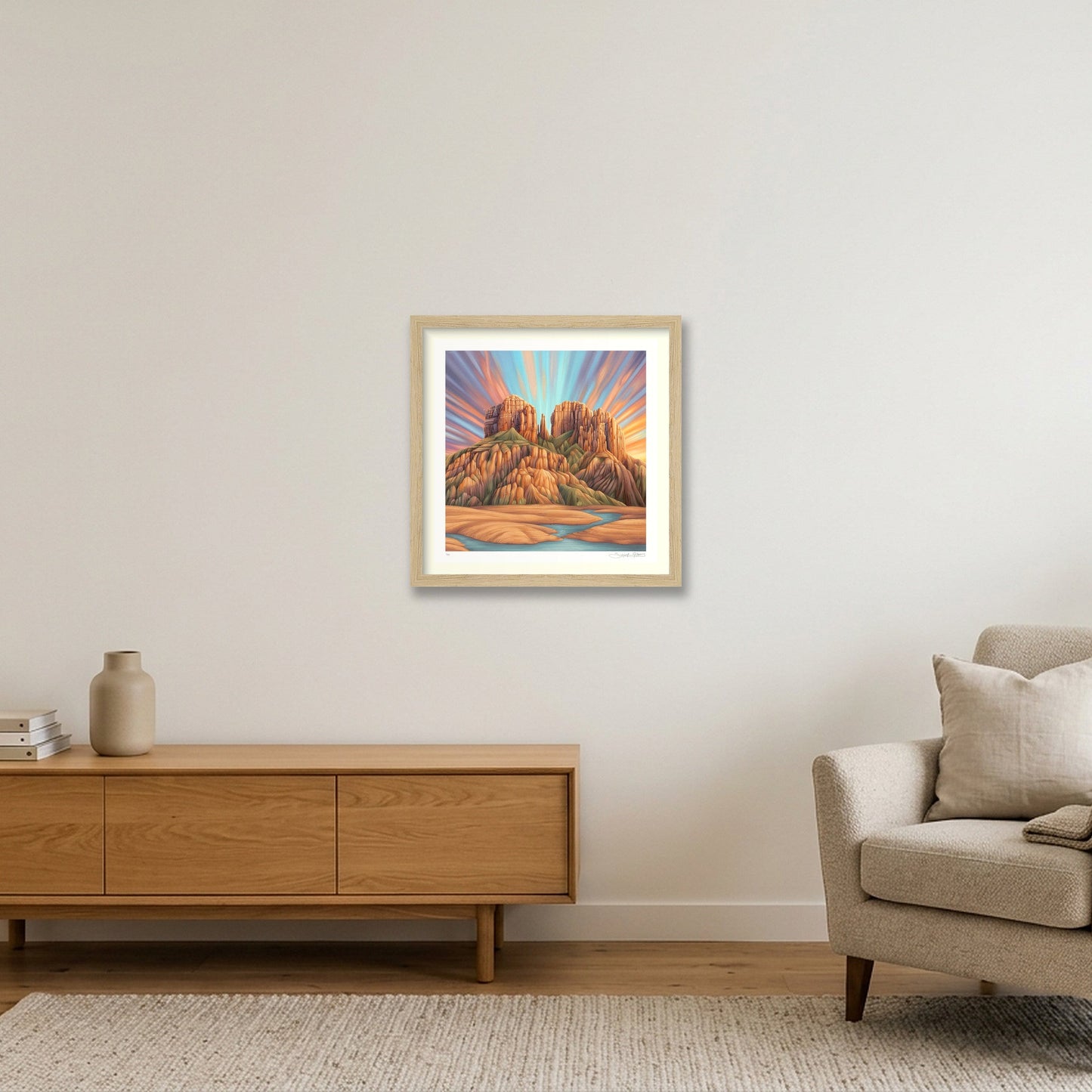 Cathedral Rock — 12×12" Oak Frame