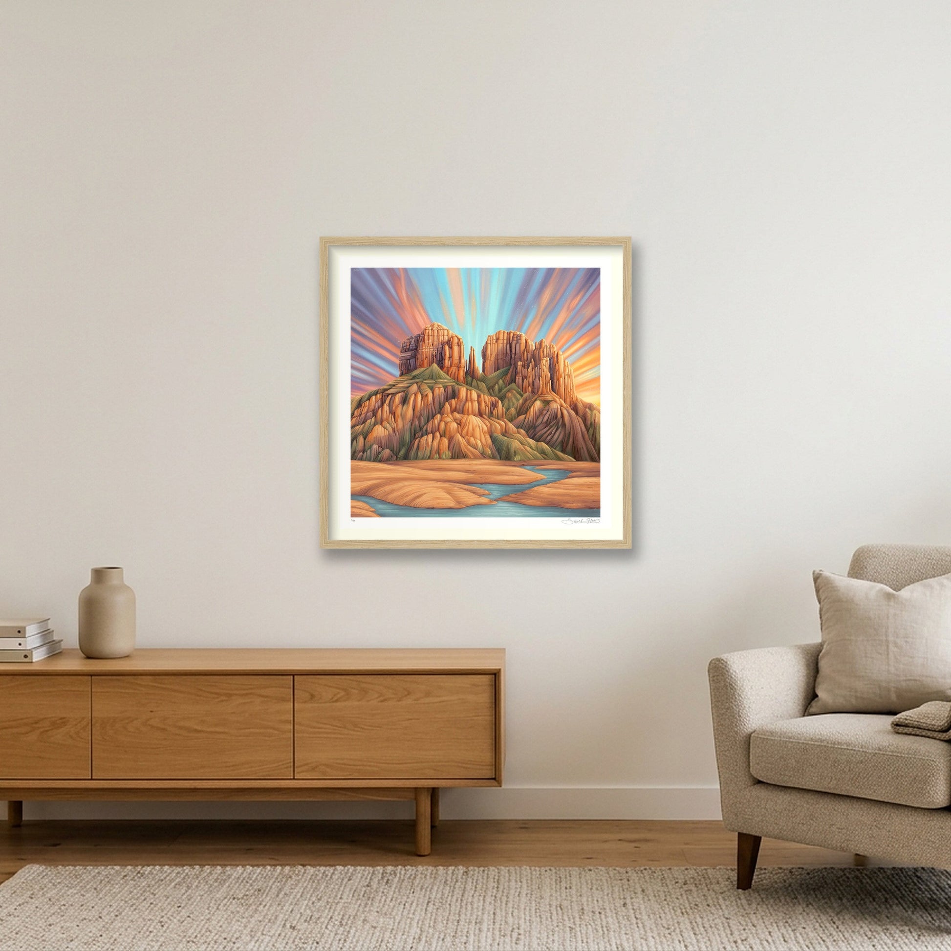 Cathedral Rock — 20×20" Oak Frame
